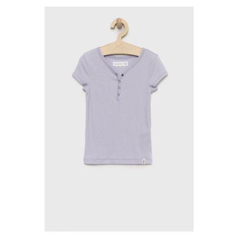 Detské tričko Abercrombie & Fitch fialová farba,