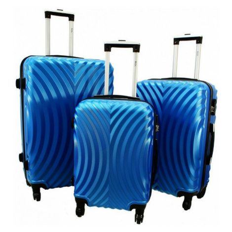 Modrá sada 3 luxusných kufrov "Infinity" - M, L, XL