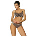 Tmavobéžové bikiny s čiernymi lemami Charlotte Dark Taupe M-495 (7)