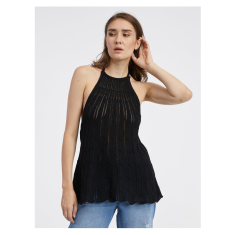 Black Womens Patterned Knitted Top ONLY Freja - Women