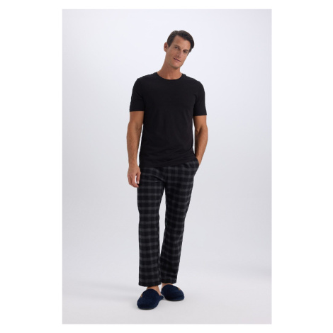 DEFACTO Regular Fit Checkered Long Length Pajama Bottoms with Pockets