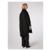 Simple Prechodný kabát PLD505-01 Čierna Oversize