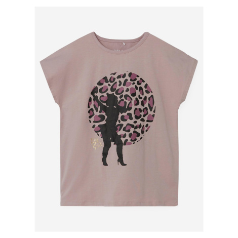 Pink girly T-shirt name it Just Dance - Girls