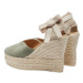 Manebi Espadrilky Hamptons Heart-Shaped Wedge Espadrilles W 0.1 WH Zelená