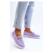 Women's slip-on sneakers with decoration purple Alena