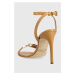 Kožená sandále Elisabetta Franchi hnedá farba, SA17L31E2
