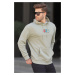 Madmext Men's Mint Green Hoodie with Embroidery Sweatshirt 6145