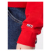 Tommy Jeans Mikina Essential DW0DW14851 Červená Regular Fit