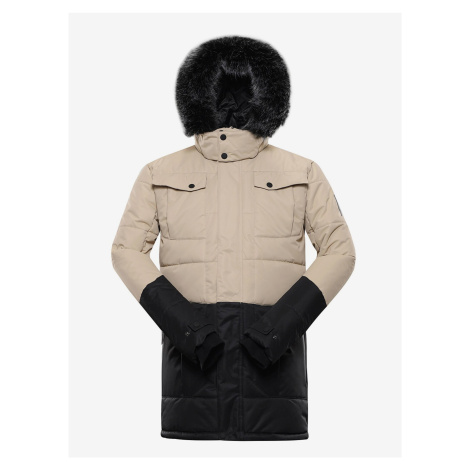 Čierno-béžová pánska zimná bunda ALPINE PRE EGYP ALPINE PRO