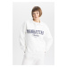 DEFACTO Relax Fit Polo Neck Thick Sweatshirt