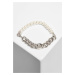 Pearl bracelet with flat chain - silver colors