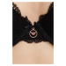 Podprsenka Emporio Armani Underwear čierna farba, čipkovaný, jednofarebný