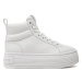 Calvin Klein Sneakersy Bold Platf Mid Oh Mg Lth YW0YW01583 Biela