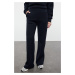 Trendyol Dark Navy Blue Wide Leg/Flare Flexible Knitted Sweatpants