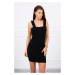 Dress with ruffles on straps black