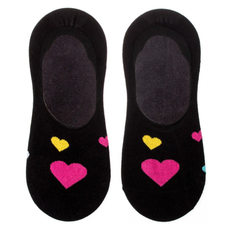 Neviditeľné ponožky Feetee Hearts black