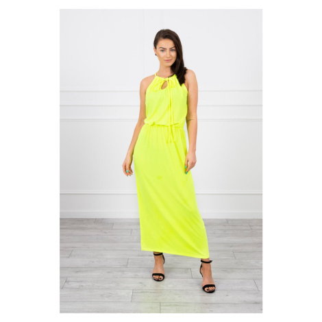 Boho dress with yellow neon