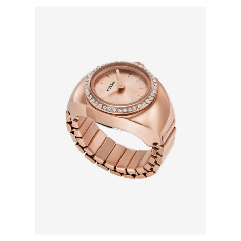 Ružovozlaté dámske hodinky Fossil Ring Watch