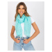 Light blue airy scarf with application