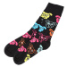 Men's black socks with colorful dogs