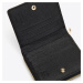 Dámska kožená peňaženka s ozdobným okrajom, malá, čierna 14-1-937-1