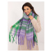 Purple and green women's winter scarf