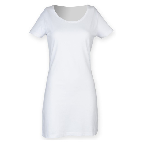 SF (Skinnifit) Dámske letné tričkové šaty - Biela