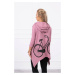 Sweatshirt with cycling print dark pink