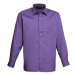 Premier Workwear Pánska košeľa s dlhým rukávom PR200 Purple -ca. Pantone 269