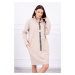 Tie dress light beige