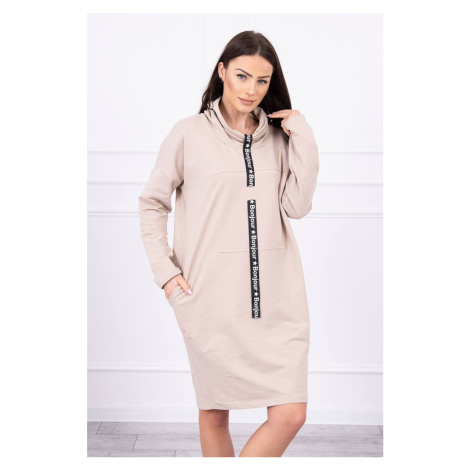 Tie dress light beige