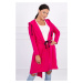 Coat with a long back fuchsia