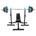 Gorilla Sports Posilovací lavice + nakládací set 127,5 kg