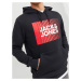 JACK & JONES Mikina  pastelovo červená / čierna / biela