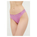 Podprsenka a brazílske nohavičky Emporio Armani Underwear fialová farba