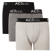 AC&Co / Altınyıldız Classics Men's Black-Anthracite Cotton Flexible 3-Pack Boxer
