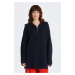 SVETER GANT WOOL RIBBED HALF ZIP EVENING BLUE