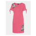 Ružové dámske šaty s potlačou SAM 73