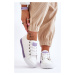 Women's low sneakers white-purple Demira