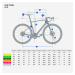 Cestný bicykel NCR CF Fitness flatbar Apex 12 R sivý