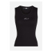 Top Karl Lagerfeld Logo Rib Tank Top Black