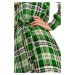 Zelené kárované midi šaty SSU3870