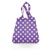 Skladacia taška Mini Maxi Shopper Dots white purple