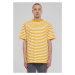 Men's T-shirt Regular Stripe - white/yellow