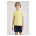 DEFACTO Boy's Pique Short Sleeve Basic Polo T-Shirt