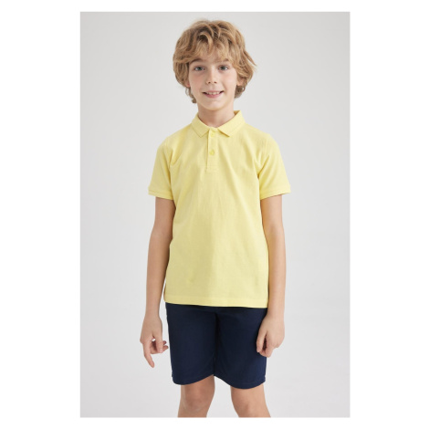 DEFACTO Boy's Pique Short Sleeve Basic Polo T-Shirt