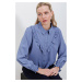 Bigdart 20223 Ruffle Long Sleeve Shirt - Indigo