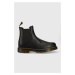 Kožené topánky chelsea Dr. Martens 2976 DM27829001-Black, dámske, čierna farba, na plochom podpä