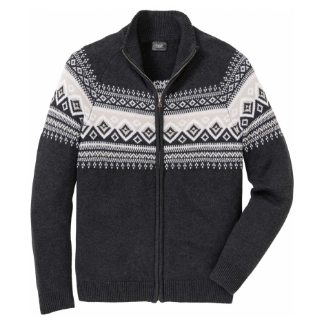 Pletený sveter s nórskym vzorom bonprix