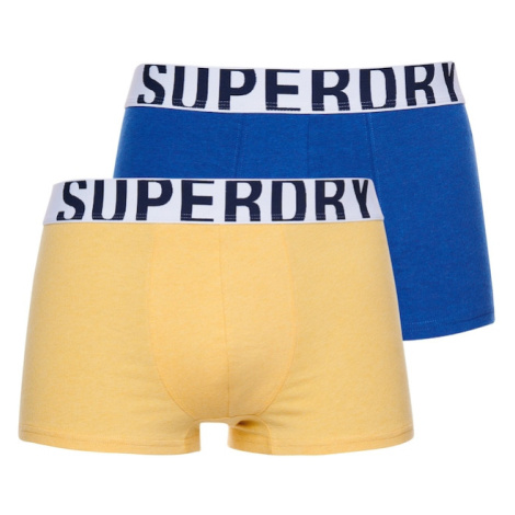Superdry Boxerky  modrá / žltá / čierna / biela